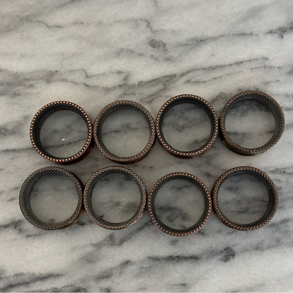 Elegant Copper Napkin Rings Set - Picture 7 of 13
